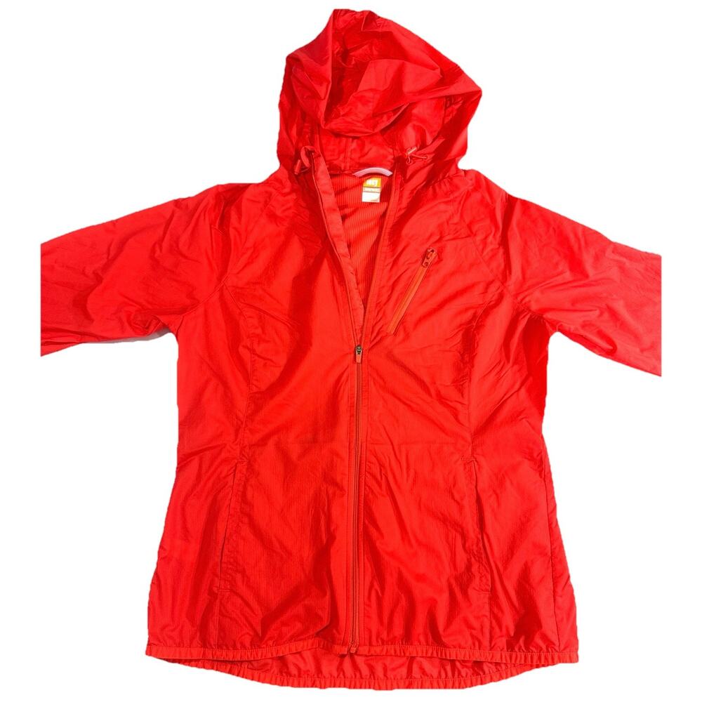Lucy Tech Women’s Orange Hooded Lightweight Jacket M Nylon Windbreaker - Picture 4 of 10
